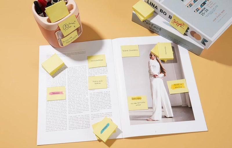 TKTB Mini Sticky Notes 1.5x2 in, 36 Pad Yellow Strong Adhesive Post, Suitable for School, Home, Office, Clean Removal - Image 4